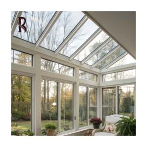 Rising Modern Aluminium Sunroom Factory Venta caliente Proyecto de acristalamiento de jardín insonorizado para villas <span class=keywords><strong>Casa</strong></span> de vidrio caliente Diseño de pérgola - Product Image 1
