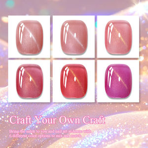 Vernis à ongles gel UV IMTITI <span class=keywords><strong>effet</strong></span> œil de chat, rose baie, durcissement LED/UV, longue durée, <span class=keywords><strong>effet</strong></span> œil de chat diamant rose - Product Image 4