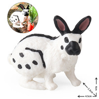 yxs cross-border vend des jouets lapins mignons en forme d'animaux, des lapins de ferme, des lapins blancs, des figurines de lapins pour voiture ou bureau