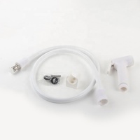 Douchette WC portable en plastique ABS blanc haute pression pour bidet, avec tuyau en PVC, pour kit de toilette musulman
