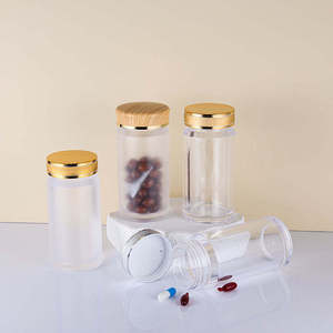 Botella de Plástico PET Transparente de 100 ml, Botella Personalizada para el Cuidado de la Salud, Botella de Almacenamiento de Medicamentos de Lujo con Tapas, Botella Esmerilada - Product Image 1