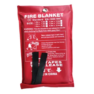 Manta contra incendios de emergencia de tela de fibra de vidrio personalizada de fábrica de Venta caliente para supervivencia de emergencia