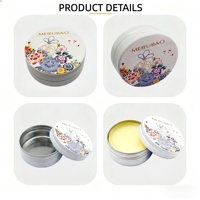 Boîte cylindrique en étain pour cosmétiques avec couvercle à vis et logo personnalisé