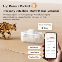 Fontaine à eau automatique sans fil 3L pour animaux de compagnie, contrôle par application, pour plusieurs animaux, chats, chiens