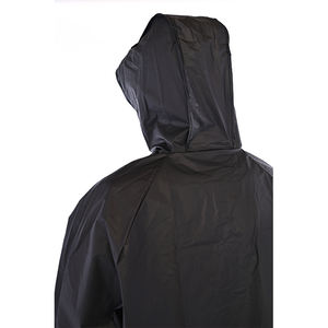 पुरुषों और महिला पानी और हवा प्रतिरोधी दोनों के लिए काले अनुकूलन योग्य सिवन रेन कोट - Product Image 3