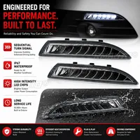 Luces LED DRL con intermitentes secuenciales para Volkswagen Scirocco 2009-2014, accesorios para el parachoques delantero.