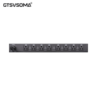GTSVSOMA DR328 Séquenceur d'alimentation 10 canaux 1U en métal pour montage en rack, alimentation 6000W, CA 100-240V, écran LCD, norme américaine