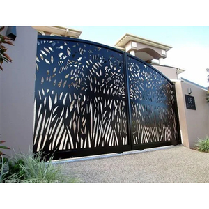 أحدث بوابة رئيسية مقطعة بالليزر للأماكن الخارجية، أسوار وأبواب للحدائق بتصميم بوابة مخصصة مطلية ببودرة من الألومنيوم - Product Image 1