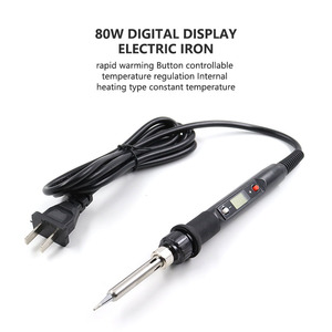 <span class=keywords><strong>Soldador</strong></span> eléctrico con control <span class=keywords><strong>de</strong></span> temperatura digital LCD <span class=keywords><strong>de</strong></span> calibre estadounidense <span class=keywords><strong>de</strong></span> 80W, <span class=keywords><strong>soldador</strong></span> automático con pantalla digital <span class=keywords><strong>de</strong></span> 110V - Product Image 2