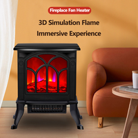 Ventilateur chauffant électrique à flamme 2000W, foyer, ventilateur chauffant, chauffage domestique, chambre à coucher, portable, ventilateur chauffant PTC