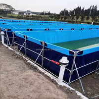 Großhandel 20000 L Faltbare Fischbecken Rechteckiges Biofloc-System Fischteich-Becken