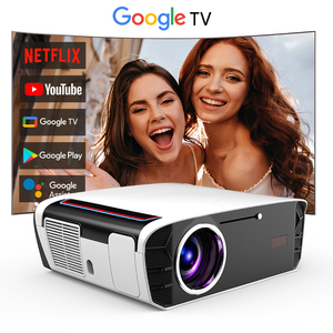 OEM โปรเจ็คเตอร์อัจฉริยะ ODM 4K, โปรเจ็คเตอร์อัจฉริยะกูเกิ้ลทีวี4K โปรเจ็คเตอร์ความคมชัดระดับ Full <span class=keywords><strong>HD</strong></span> Wi-Fi ภาพยนตร์ Google โปรเจคเตอร์กลางแจ้ง1080P การศึกษา - Product Image 1