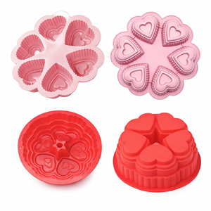 Easy Demold 6Pcs Cake <b>Baking</b> Tools <b>Silicone</b> Cake Molds With High-Temperature Resistant - Product Image 2
