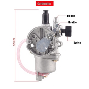 袖珍自行车47cc 49cc发动机<span class=keywords><strong>carb</strong></span>化油器2冲程迷你四ATV泥土自行车迷你摩托去卡丁车越野车 - Product Image 2