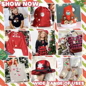 Wholesale Custom Merry Christmas <b>Patch</b> Gingerbread Grinchy Santa Christmas Tree Heat Transfer Sequin Iron on Chenille <b>Patches</b> - Product Image 6