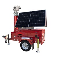 Remorque de surveillance solaire rotative avec 2 panneaux solaires pour la surveillance des zones éloignées