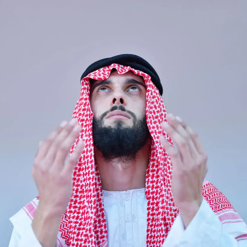 Erwachsene Männer Arabisches Kopftuch Kopf bedeckung Keffiyeh Middle East Desert Shemagh Wrap Muslimische Kopf bedeckung Arabischer Schal für Männer