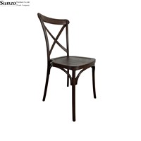 Nouveau design empilable en gros X Back Crossback Chair pour mariage, événement, banquet, réception
