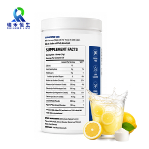 Poudre d'hydratation électrolytique <span class=keywords><strong>sans</strong></span> <span class=keywords><strong>sucre</strong></span> ajouté RH, eau de coco pour adultes, mélange de minéraux marins Aquamin, <span class=keywords><strong>sel</strong></span> rose de l'Himalaya, 30 portions - Product Image 2