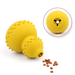 Nuevo Juguete Interactivo para Perros con Forma de Calabaza, de Goma Natural Resistente a Desgarros y Mordeduras, Juguete Educativo con Dispensador de Comida para Mascotas - Product Image 2