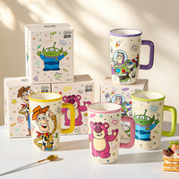 Tasse en céramique Toy Story, motif dessin animé Woody, Buzz, ours fraise, grande capacité, pour couple, usage quotidien