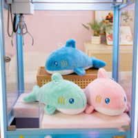 Peluches requins anime douces de 8 pouces, jouets en peluche de dessins animés pour enfants, pour machines à griffes