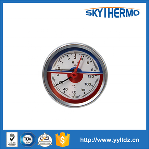 80mm 후면 연결 온도계 체크 밸브가 있는 다리미 케이스 0-120C 온도 게이지 - Product Image 2