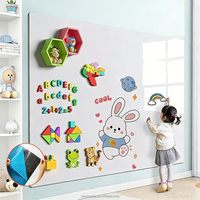 Tableau d'écriture magnétique adhésif épaissi, autocollant tableau blanc 60x90cm, pour bureau, mur culturel, mur de graffitis pour enfants