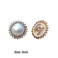 Boutons en alliage de zinc plaqué avec perles de cristal et strass, boutons de luxe écologiques pour la couture de vêtements, boutons à tige