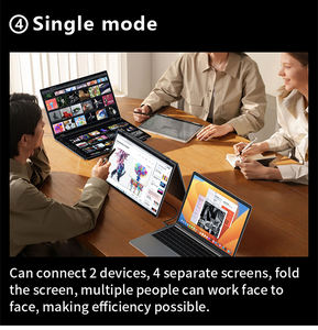 شاشة محمولة مزدوجة <span class=keywords><strong>4K</strong></span> لأجهزة الكمبيوتر الشخصي واللاب توب، بتقنية LCD، قابلة للطي بزاوية 330 درجة، مع مستشعر الجاذبية، بمقاسات 14، 15.6، 16، 18.5 بوصة، وبنظام OEM وODM - Product Image 5