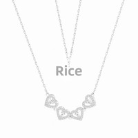 Collier Cœur Magnétique Trèfle à Quatre Feuilles en Gros, Pendentif en Cuivre Entièrement Sertie de Zircons, Plaqué Or, Bijoux de Luxe Inoxydables