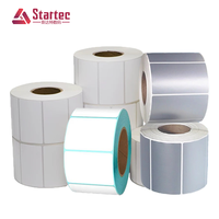 Étiquette à transfert thermique, étiquette autocollante, 80g PP PET PVC, mat argenté, transparent, semi-brillant, étiquette en papier, rouleau jumbo