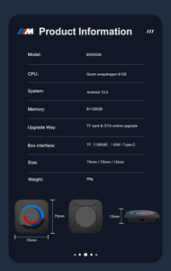 Caja de transmisión Multimedia Carplay para BMW, sistema Android 13, tablero GPS para ID6/7/8/OS 9, Youtube/Netflix Play - Product Image 5