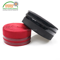 Sangle anti-dérapante en jacquard brodé imprimé, ceinture élastique en silicone pour sous-vêtements masculins et textiles de maison