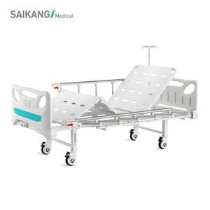 K2k SAIKANG Factory Wholesale 2 Crank 2 Function Foldable Manual Hospital Bed Price