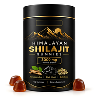 Gummies de Shilajit Pur de l'Himalaya, Gummies de Shilajit Or, Bonbons Gommeux de Shilajit Or Prêts à être Expédiés