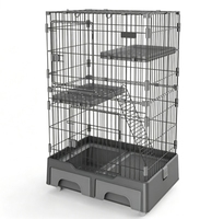Villa pour chat extra-large à double étage et trois niveaux avec toilettes, pour usage domestique intérieur, espace spacieux toutes saisons, pour chats de grande race
