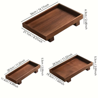 Plateau de rangement multifonctionnel pour articles de toilette, plateau de salon en bois polyvalent et peu encombrant