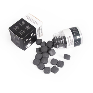 <span class=keywords><strong>Dentifricio</strong></span> Solido OEM da Viaggio, Compresse Masticabili al Carbone e Menta per lo Sbiancamento dei Denti, 30/60 Pezzi Senza Plastica - Product Image 1