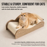 Arbre à chat de luxe en bois durable avec design multicouche, anti-chute et facile à assembler, résistant aux rayures