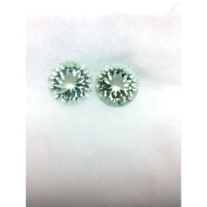 พลอยอะเมทิสต์สีเขียวสังเคราะห์ทรงกลมเว้าขนาด 10*10 มม. ผ่านกระบวนการอบความร้อน มีการเปลี่ยนสี - Product Image 2