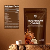 Mezcla de Café Instantáneo con Logotipo Personalizado, 180g/bolsa, Café Negro con Hongos Mixtos, Etiqueta Privada, Granos de Café Arábica, Servicio OEM/ODM