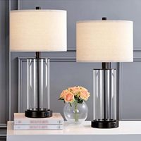 Lampe de chevet personnalisée pour hôtel, idéale pour la maison, la suite, la chambre d'hôtel Hilton Studio, lampe de lecture de bureau, lampe de travail, base en métal, abat-jour en tissu