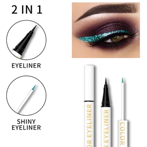 2 in1 double-ended eyeliner in one stroke waterproof and sweatproof colorful eyeliner liquid eyeliner pen