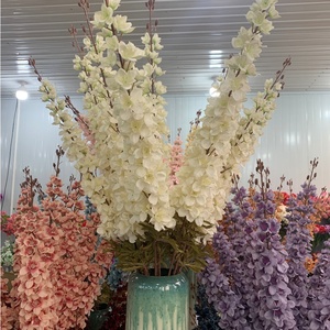 Larkspur-Flor Artificial para decoración del hogar, rama larga de seda falsa violeta, <span class=keywords><strong>Delphine</strong></span>, J-126, fábrica - Product Image 3