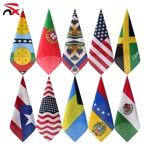 Produits pour les fans de football haïtiens 2026, écharpe en coton <span class=keywords><strong>100</strong></span>% avec drapeau haïtien, bandanas, drapeaux nationaux personnalisés, foulard - Product Image 4
