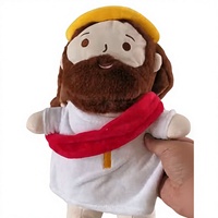 Peluche Jésus respirante et confortable, jouet musical lumineux, cadeau religieux pour l'heure du coucher et la décoration intérieure, vente en gros