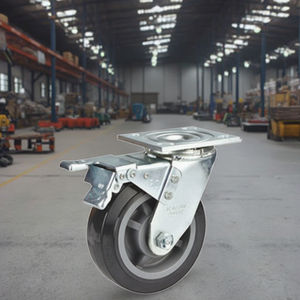 Schwere Rollen 4/5/6 Zoll <span class=keywords><strong>PU</strong></span> Mobile Tisch rollen Schwenk rollen Polyurethan-Lenkrad mit Bremse - Product Image 3