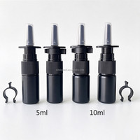 Flacons de spray nasal en plastique HDPE blancs et noirs vides de 5 ml et 10 ml avec clip de sécurité pour médicaments liquides