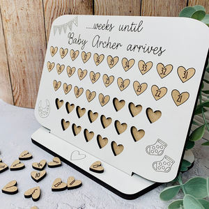 Pafu Compte à rebours pour l'arrivée de bébé Maman à être Cadeaux Date d'échéance Tracker Baby Shower Présent Annonce de naissance du nouveau-né - Product Image 5